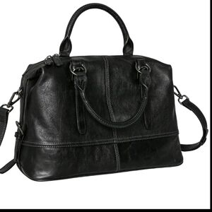 Chic Black Leather Satchel